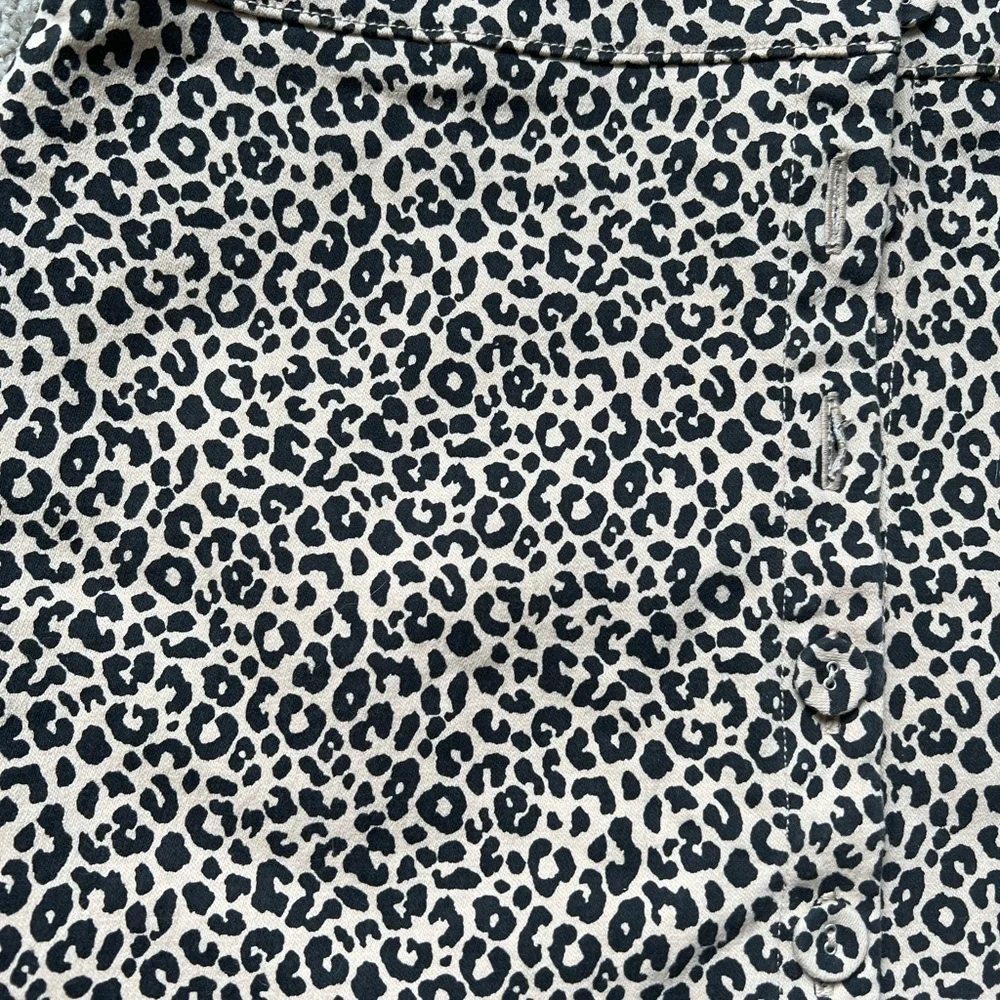 Forever 21 Animal Print High Waist Button Down A Line Mini Skirt Casual M